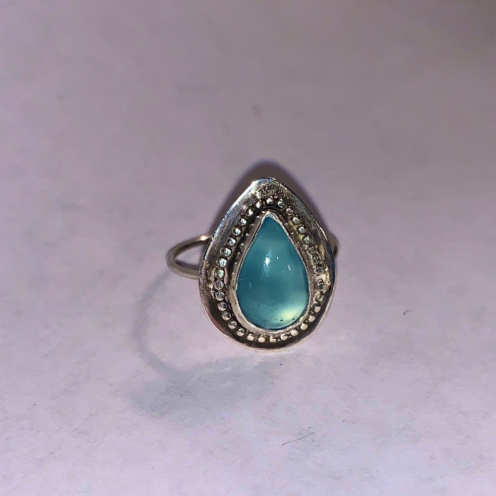 Sterling Silver Blue Chalcedony Ring - image 2